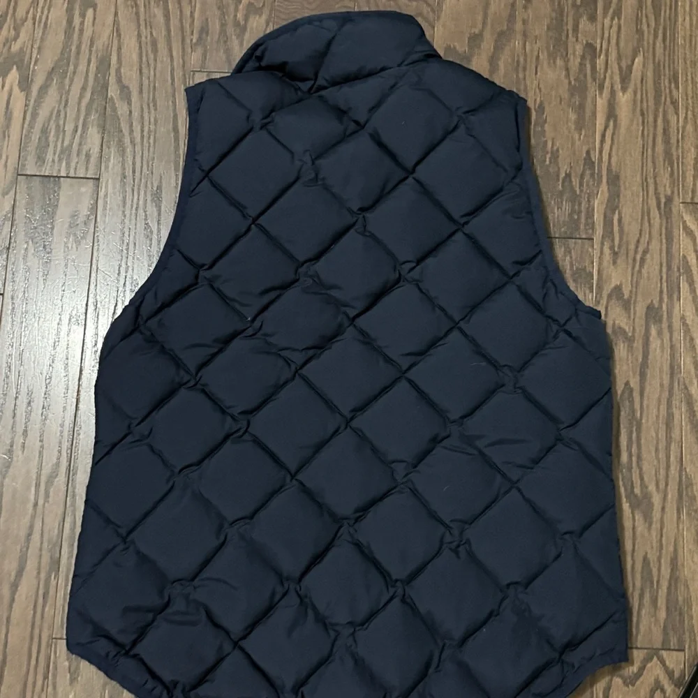 J. Crew Blue Quilted Down Vest